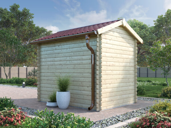 Casetta in legno 1,8x2,8 (2x3) 28mm con porta doppia