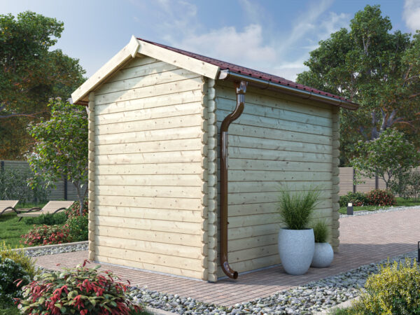 Casetta in legno 1,8x2,8 (2x3) 28mm con porta doppia