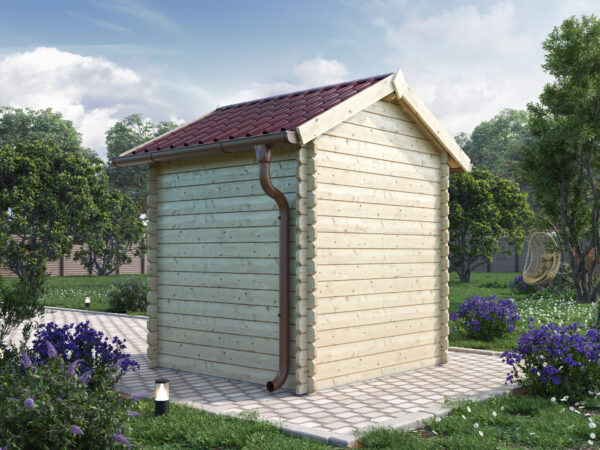 Casetta in legno 1,9x1,9 (28mm) con porta doppia