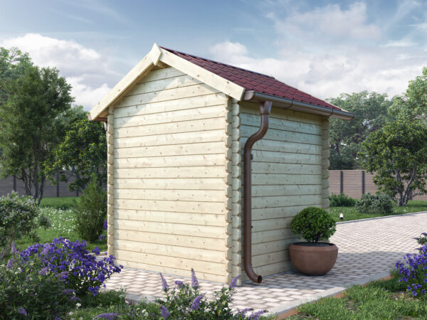 Casetta in legno 1,9x1,9 (28mm) con porta doppia