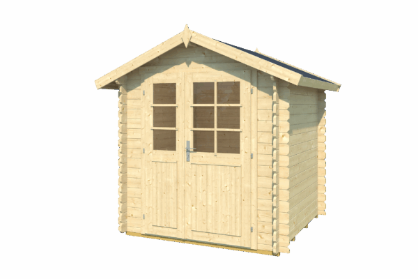 Casetta in legno 1,9x1,9 (28mm) con porta doppia