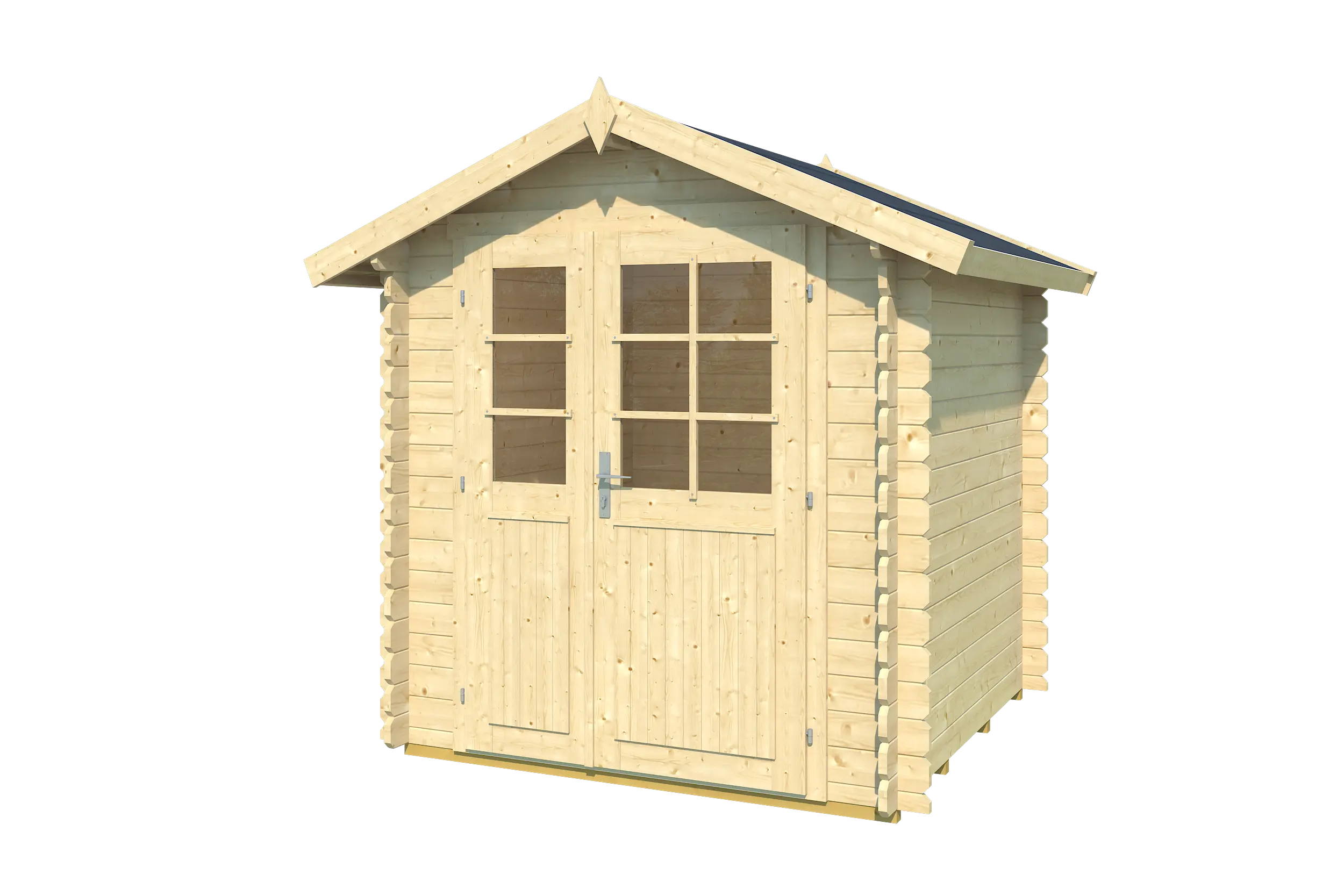Casetta in legno 2x2 (1,9x1,9) - 28mm con porta doppia