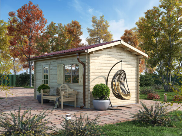 OFFERTA - Garage in legno 3x5 (44mm) chiavi in mano