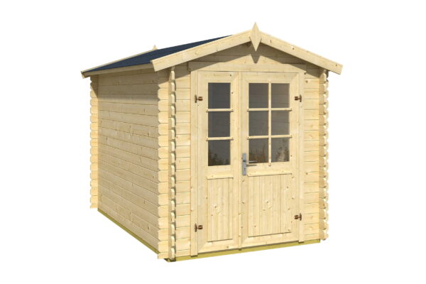 Casetta in legno 1,8x2,8 (2x3) 28mm con porta doppia