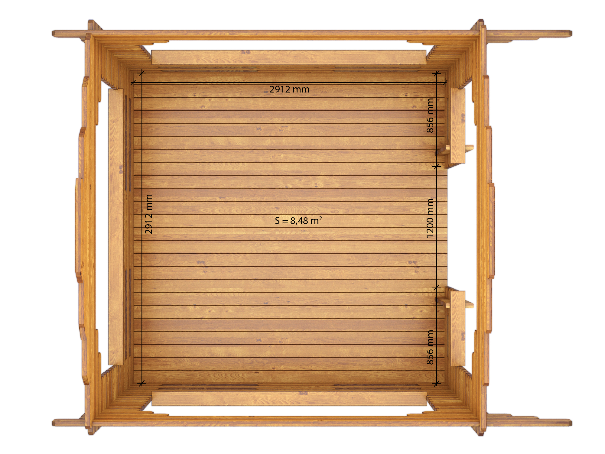 OFFERTA - Gazebo 3x3 (44mm) CHIAVI IN MANO