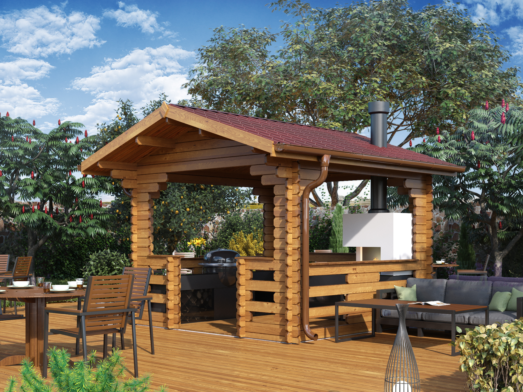 OFFERTA - Gazebo 3x3 (44mm) CHIAVI IN MANO