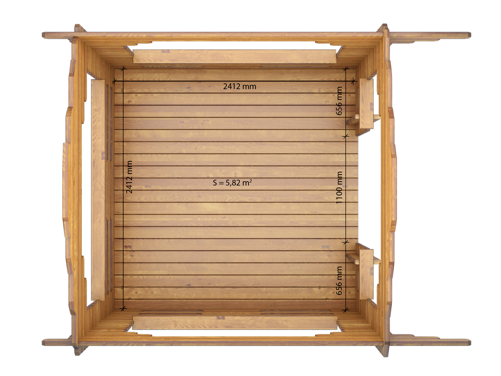 OFFERTA - Gazebo 2,5x2,5 (44mm) CHIAVI IN MANO