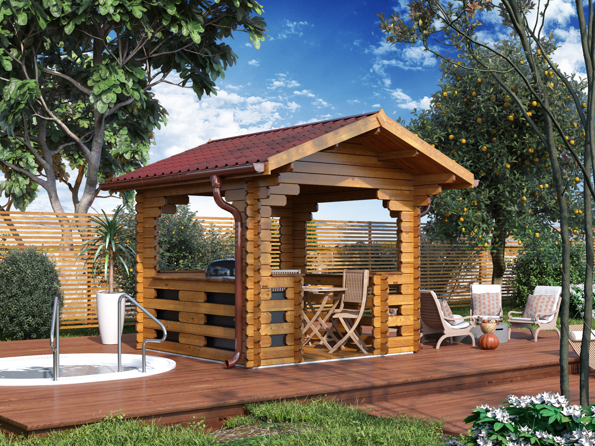OFFERTA - Gazebo 2,5x2,5 (44mm) CHIAVI IN MANO