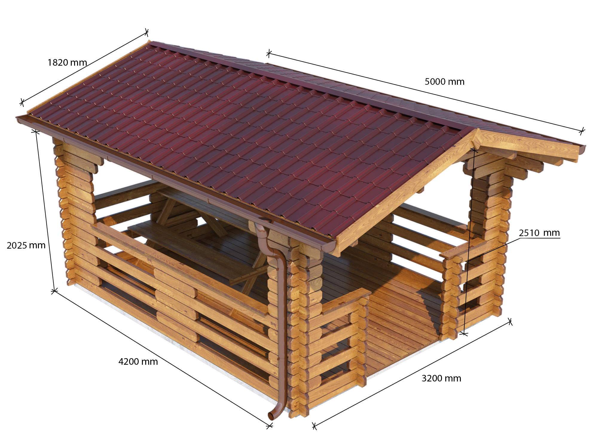 OFFERTA - Gazebo 3x4 (44mm) CHIAVI IN MANO