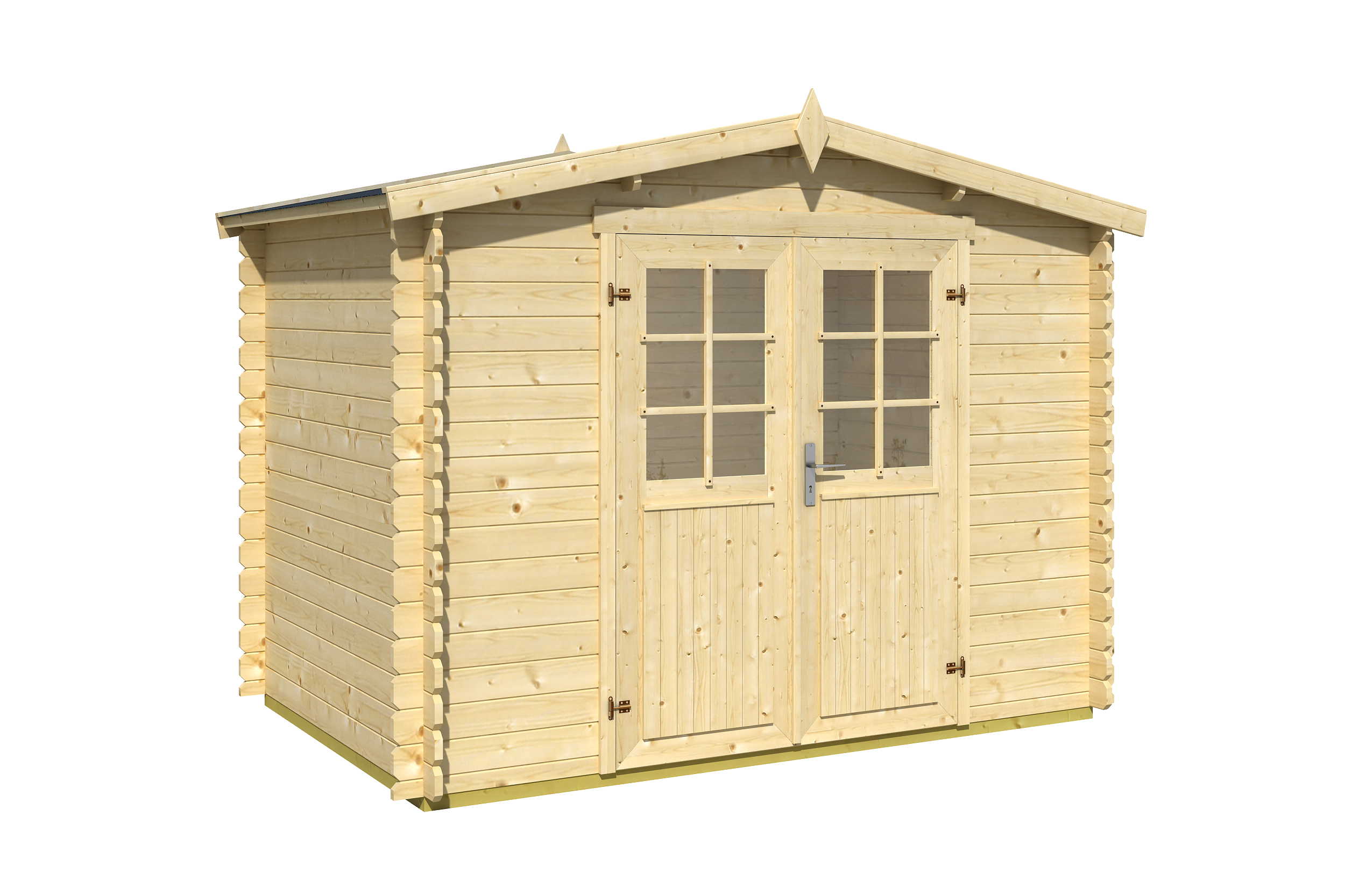 Casetta in legno 3x2 (28mm) con porta doppia