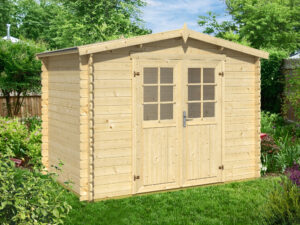 Casetta in legno 3x2 (28mm) con porta doppia