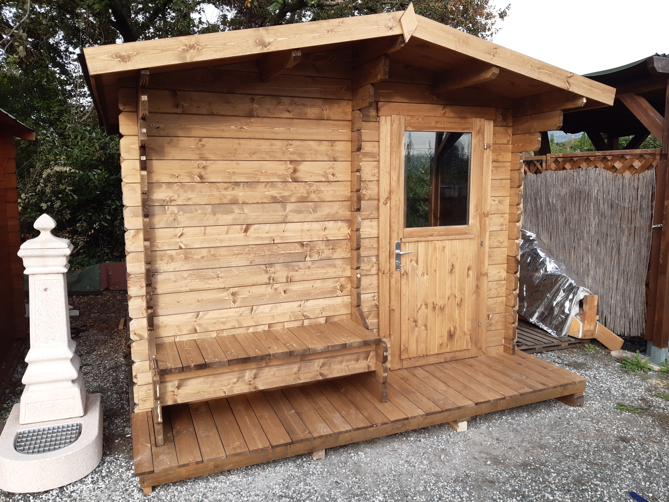 Casetta in legno 2,8x2,8 Tommi (est. 3x3,70 - 34mm)
