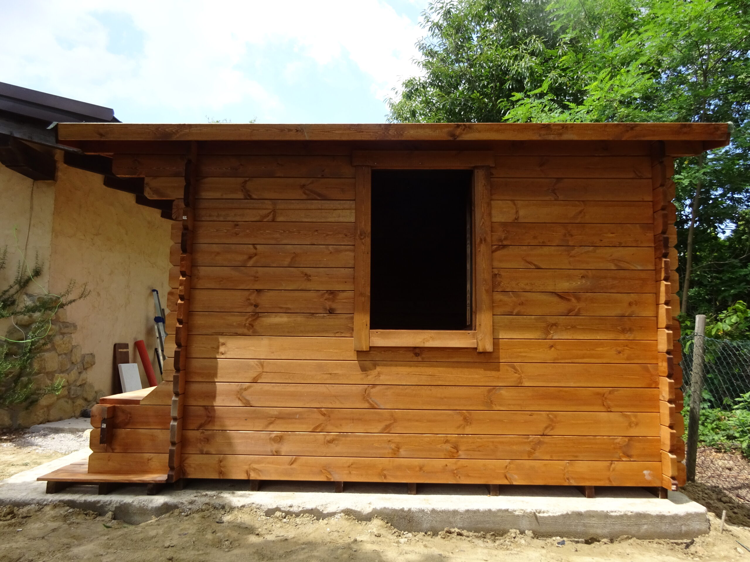 Casetta in legno 2,8x2,8 Tommi (est. 3x3,70 - 34mm)