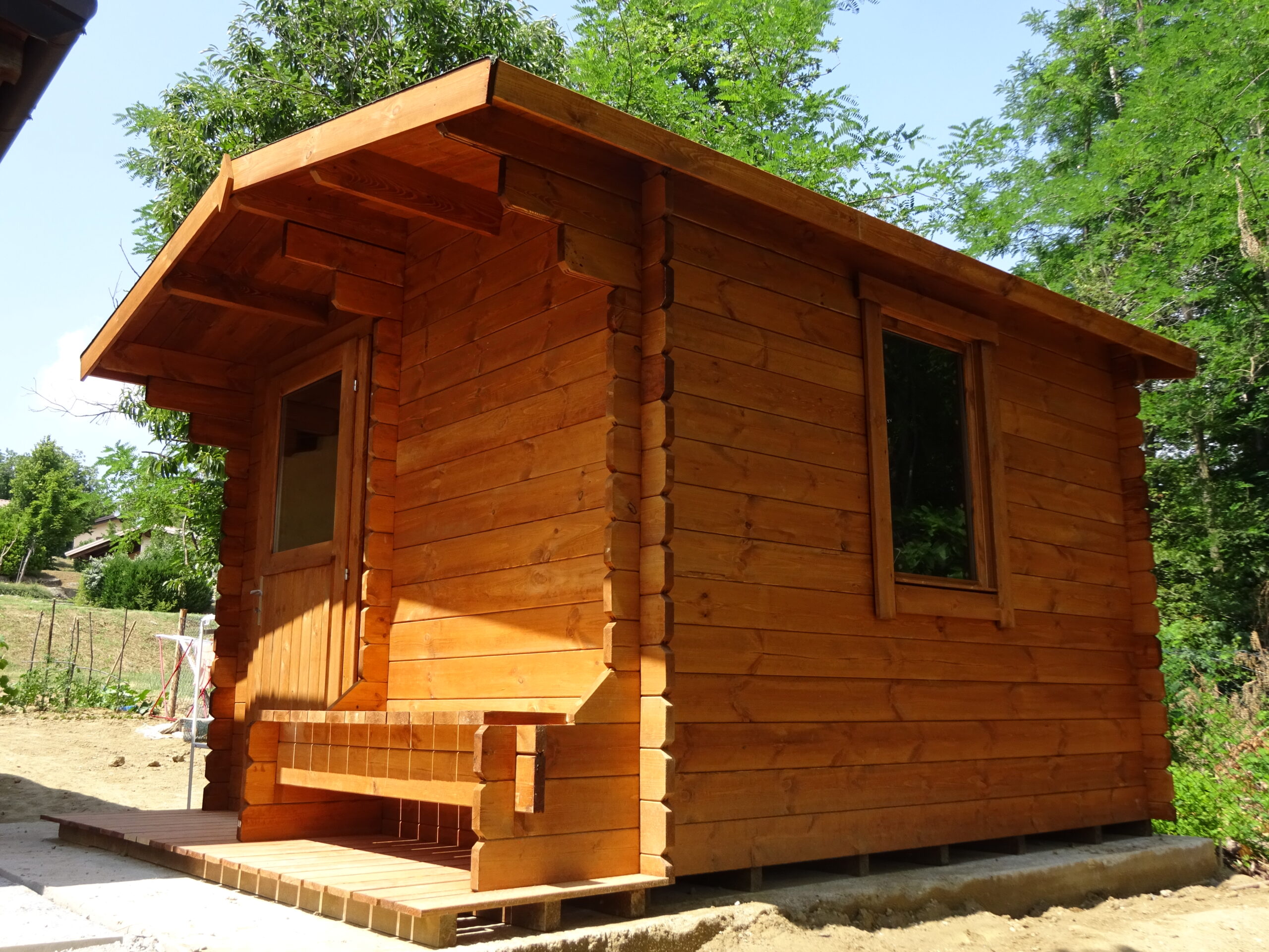 Casetta in legno 2,8x2,8 Tommi (est. 3x3,70 - 34mm)