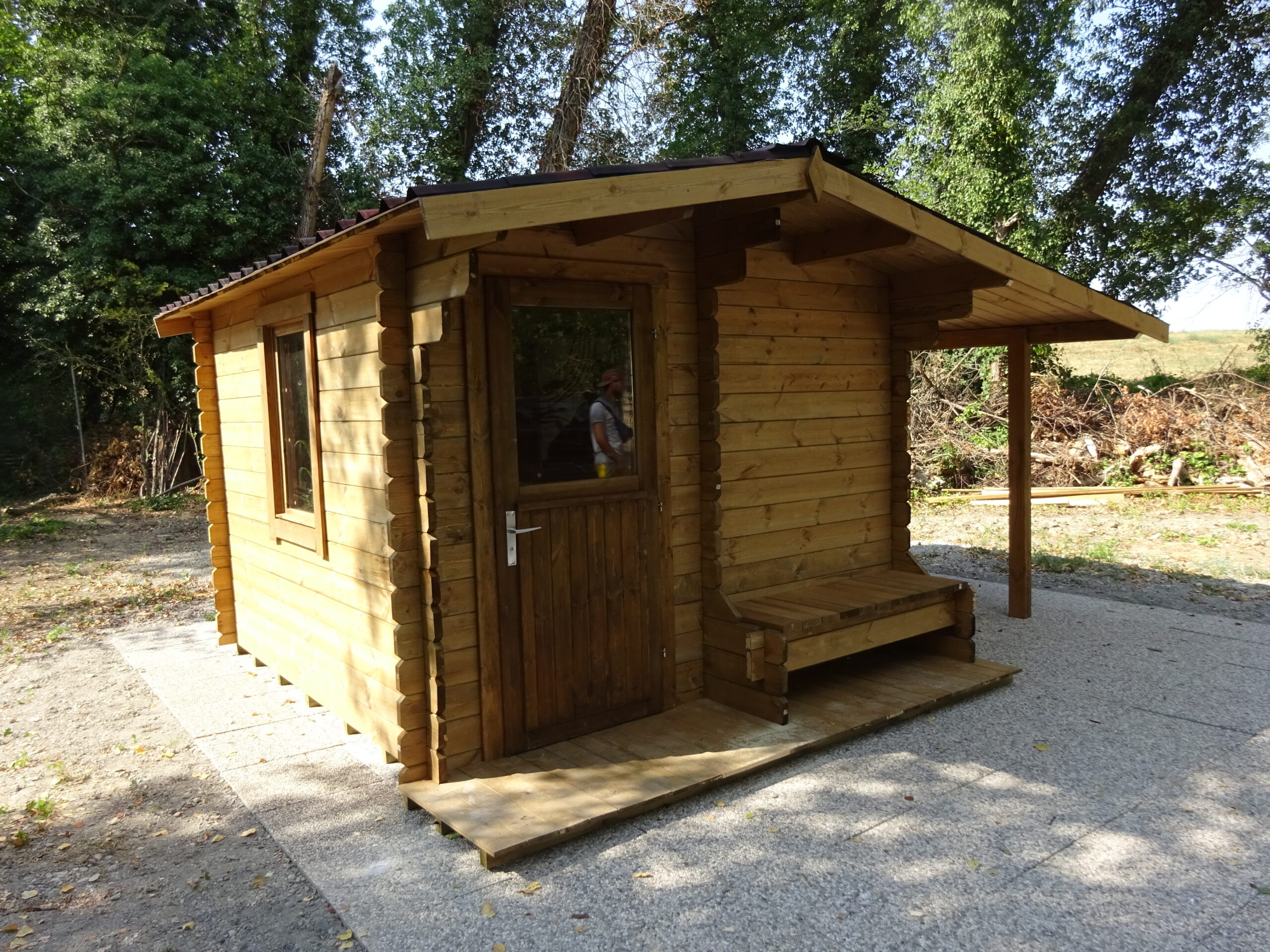 Casetta in legno 2,8x2,8 Tommi (est. 3x3,70 - 34mm)