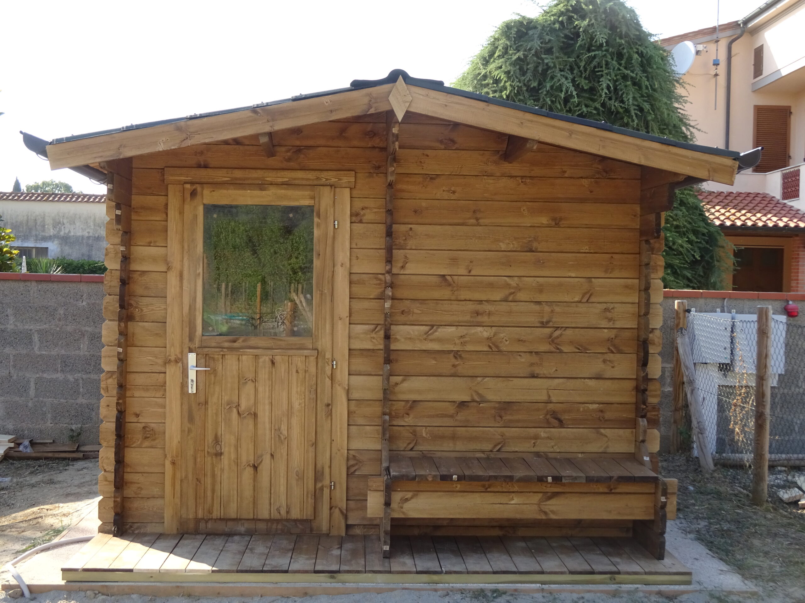Casetta in legno 2,8x2,8 Tommi (est. 3x3,70 - 34mm)