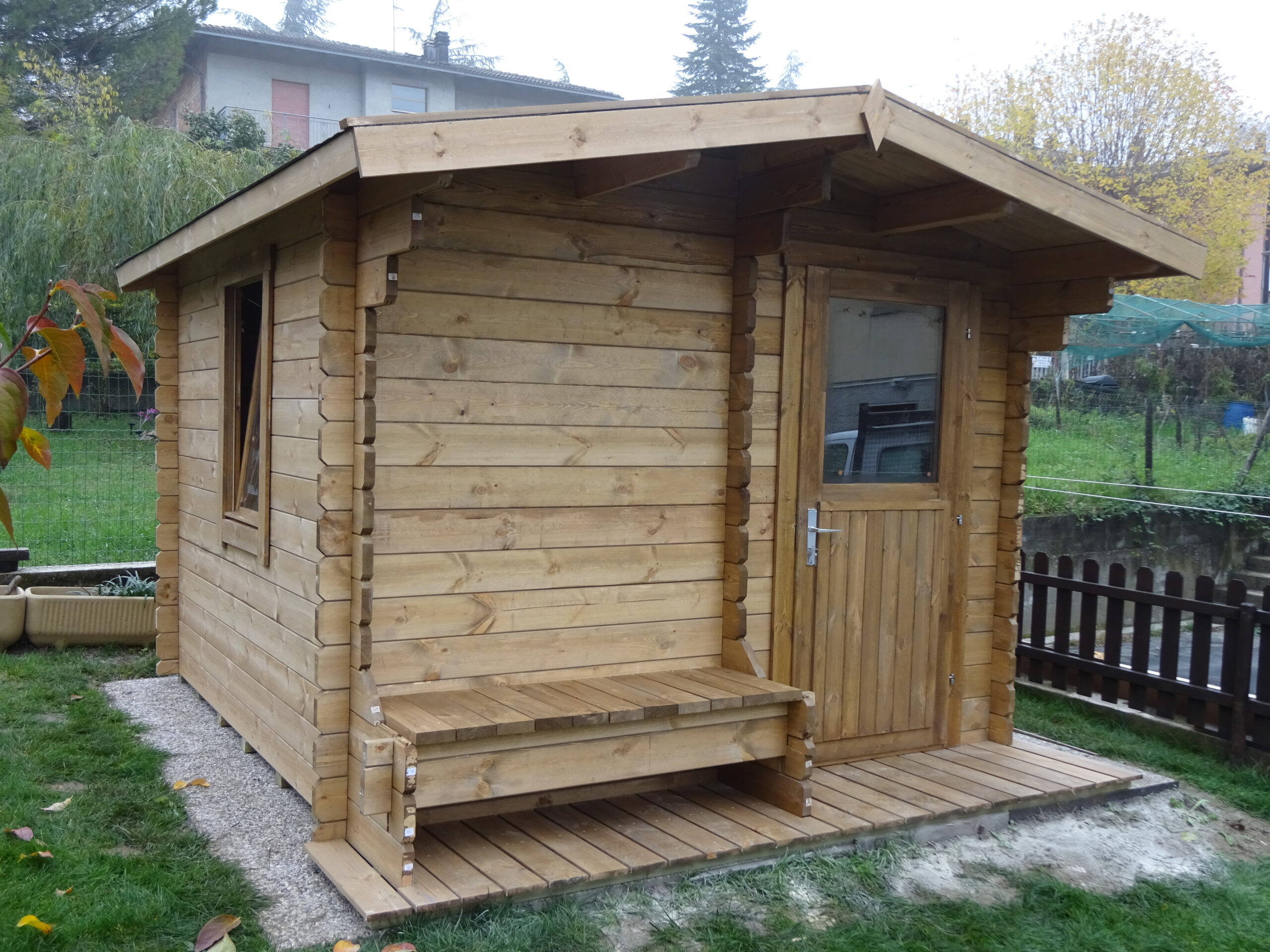 Casetta in legno 2,8x2,8 Tommi (est. 3x3,70 - 34mm)
