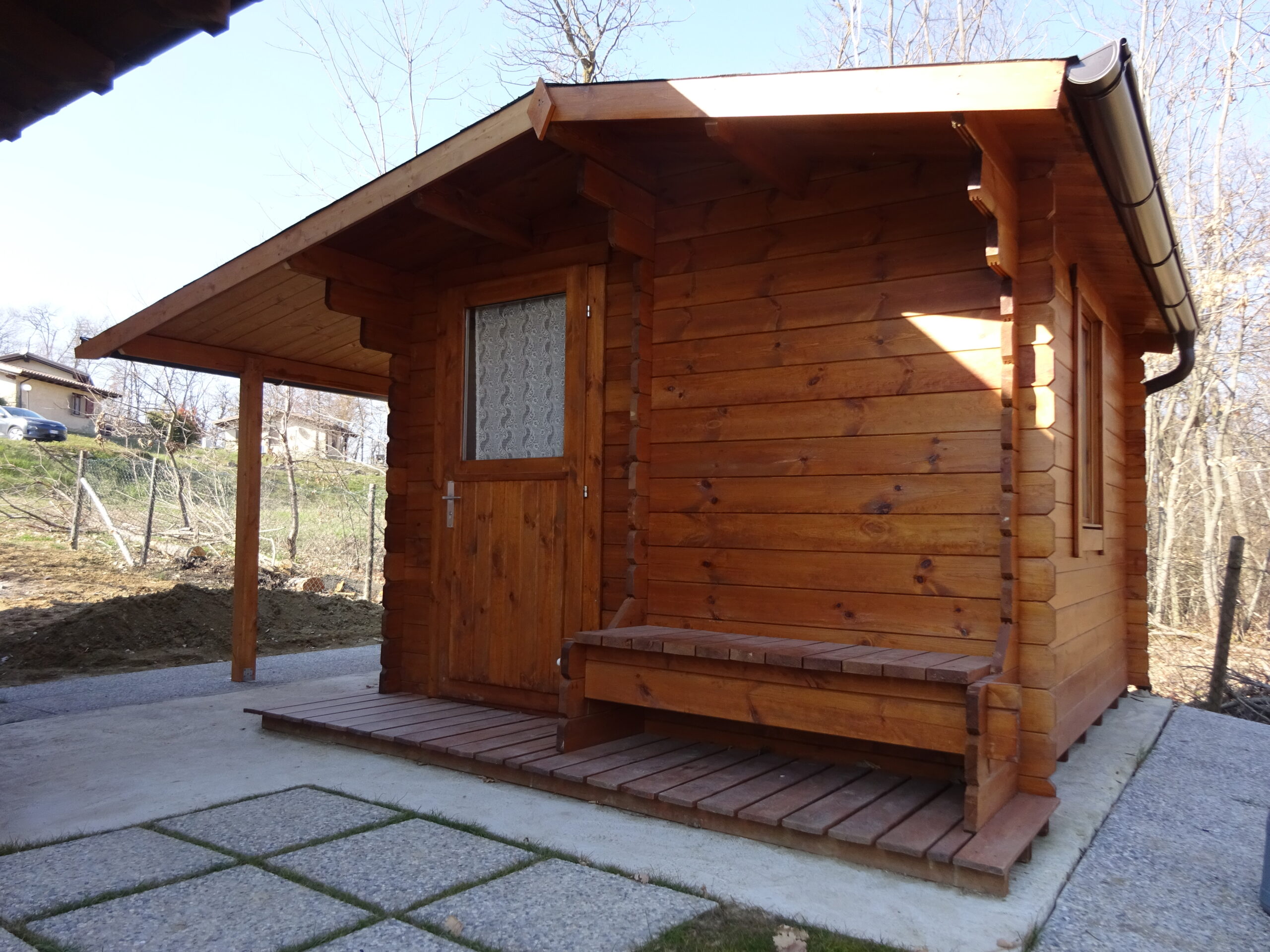 Casetta in legno 2,8x2,8 Tommi (est. 3x3,70 - 34mm)