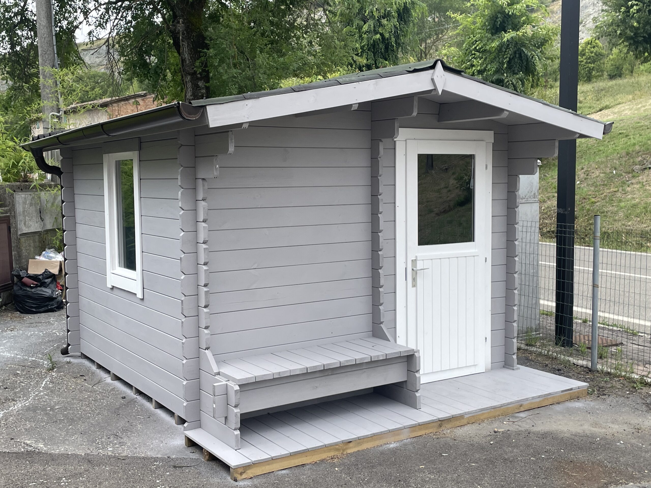 Casetta in legno 2,8x2,8 Tommi (est. 3x3,70 - 34mm)