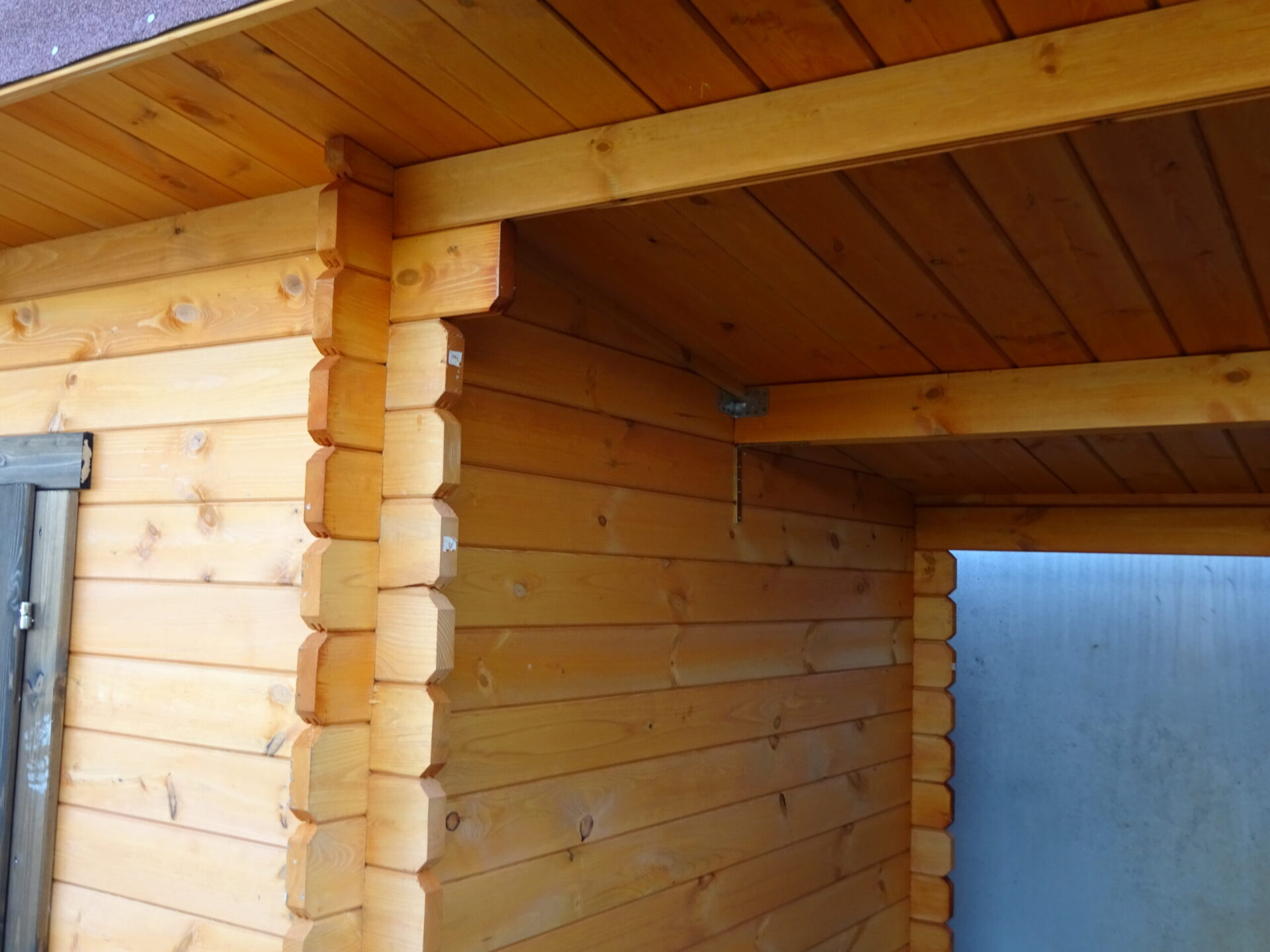 OFFERTA - Casetta in legno 3x2 34mm monofalda con tettoia laterale
