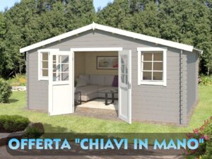 OFFERTA - Casetta 5x3 (4,8x3 - 28mm) "Udo 300" CHIAVI IN MANO